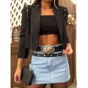 Blazer Cropped Preto Vida Bela 