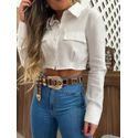 Camisa Cropped Branca Ana