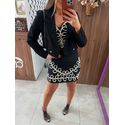 Blazer Cropped Preto Alice 