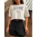 Camiseta Cropped Branca Est 1986 Colcci 