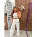 Conjunto Linho Bordado Branco Eloísa