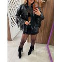 Camisa Preta Courino Alana