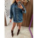 Camisa Jeans Ampla Bastille Dirty Wash Alcance