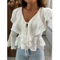 Blusa Boho Branca Flora