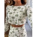 Blusa Curta Estampada Manga Longa Lez a Lez