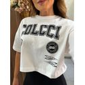 Camiseta Cropped Com Estampa Off Colcci 