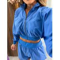 Jaqueta Feminina Comfort Nylon Azul Colcci Sport