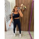 Conjunto Top E Calça Legging Essential Fit Preto Colcci Sport