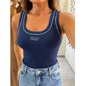 Regata Slim Canelada Azul Contrast Colcci Sport 