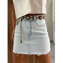 Saia Jeans Claro Curta Alina