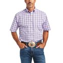 Camisa Ariat Masculina Manga Curta - Pro Bruce Lavander