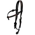 CABECADA TESTA COURO TOP EQUINE - AFOGADOR/MARGARIDA/FIVELA/DETALHE REBITE - 14837 