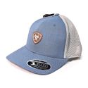 Boné Ariat - Azul Claro Cinza Logo Cinza Marrom