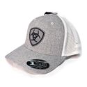 Boné Ariat - Cinza Branco-Logo Cinza e Preto