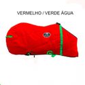 Capa de Frio Boots Horse Forrada Simples - Vermelho / Verde Água
