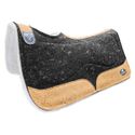 Manta Pro Flex Slim Lã Tambor Feltro - Preto - Couro - Caramelo - Bordado Floral- Boots Horse 