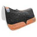 Manta Pro Flex Slim Lã Tambor Feltro - Preto - Couro - Havana - Bordado Floral - Boots Horse 