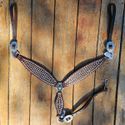 Peiteira de Couro Bordada com Tento e Strass Furta Cor - Protec Horse