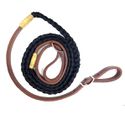 Redea de Couro com Nylon - Preta