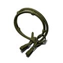 Rédea com Peia Boots Horse Nylon CS 8 tento sem Mosquetão - VERDE MILITAR 