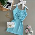 Vestido Flor Azul