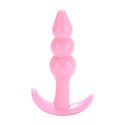 Plug Anal Silicone Ondulações Rosa M