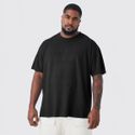 Camiseta Plus Size De Algodão Masculina Preta