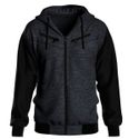 Jaqueta De Moletom 3 Ziper Cinza Escuro Masculina