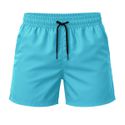 Short Moda Praia Tactel Leve Azul Bebe Liso