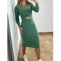 Conjunto Canelado Verde