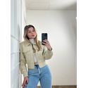 Jaqueta Couro PU Off White