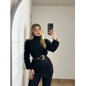Blusa Modal Alongada Preta