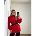 Blusa Modal Alongada Vermelha