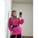 Blusa Modal Alongada Rosa