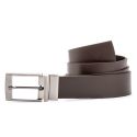 Cinto Masculino em Couro Dupla Face 4 Cm Largura - Preto / Castanho