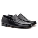 Sapato Mocassim Em Couro Sola De Couro com Antiderrapante Absolut Preto