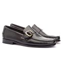 Sapato Mocassim Argentino Em Couro Sola De Couro Absolut Preto