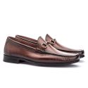 Sapato Masculino Mocassim Em Couro Absolut Castanho