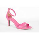 Sandália Salto Médio Fino Rosa Pink Ref. 09111.09951