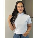T-SHIRT GOLA ALTA BRANCO