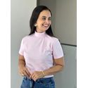 T-SHIRT GOLA ALTA ROSA
