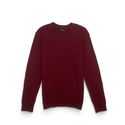 TRICOT MASCULINO TEXTURIZADO ALGODÃO BORDÔ GOLA CARECA - RHOUKER