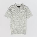 POLO TRICOT LEVE PONTO CORRENTE MESCLA BEGE