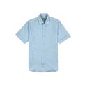CAMISA LINHO|ALGODÃO RHOUKER MC CONFORT AZUL CLARO