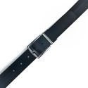 CINTO SOCIAL COURO DUPLA FACE PRETO E MARROM 3 CM RHOUKER