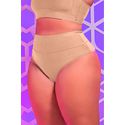 Calça Ritati Modeladora Plus Size em Cetinete Texturado Chocolate