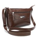 Bolsa Feminina Transversal Pequena em Couro Legitimo Café
