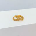 Argola Click Cravejada Zirconia Banhada a Ouro 18k
