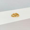 Argola Click Com pontos de Luz Banhada a Ouro 18k 