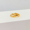 Argola Click Oval Lisa Banhada a Ouro 18k